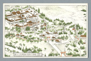京都市上賀茂官幣大社賀茂別雷神社之全圖
