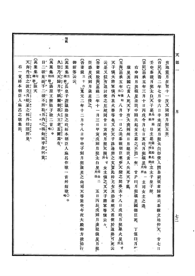 古事類苑 [1] 天部 - ページ 72